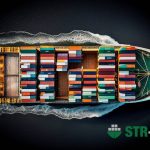vecteezy container cargo freight ship sea with working crane bridge 22653802 1